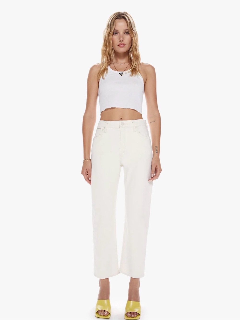 MOTHER Superior The Ditcher Off White Jeans - Size 26.